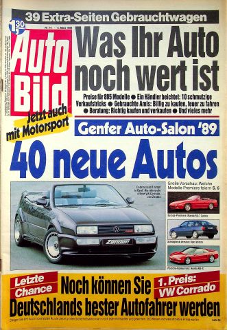Deckblatt Auto Bild (10/1989)